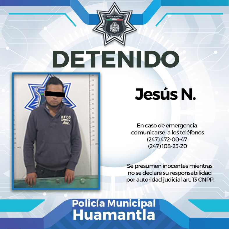 Frustra Policía Municipal de Huamantla robo a local comercial  